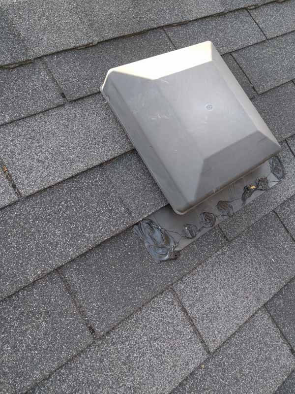 Caulking roof vent