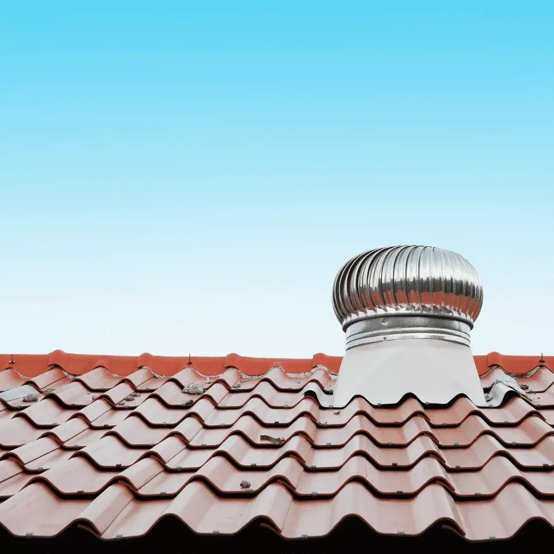 Attic-Ventilation (1) Roof ventilation installed on a house to improve airflow and prevent moisture buildup