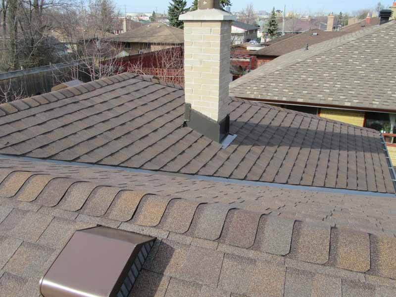 Chimney flashing installation on Brampton home