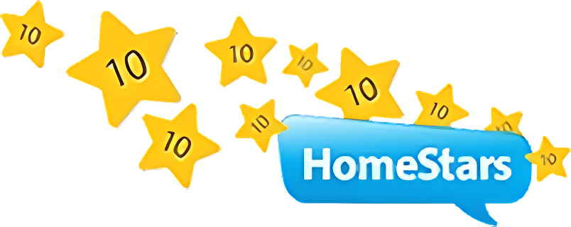 homestars customer rating showing multiple 10-score stars