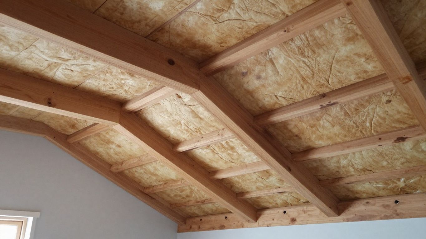 Ceiling stain beneath a leaking roof valley