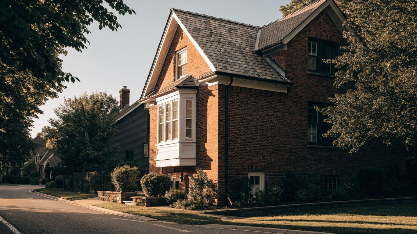 Older Oakville home with traditional roof